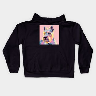 Retro Scottish Terrier: Pastel Pup Revival Kids Hoodie